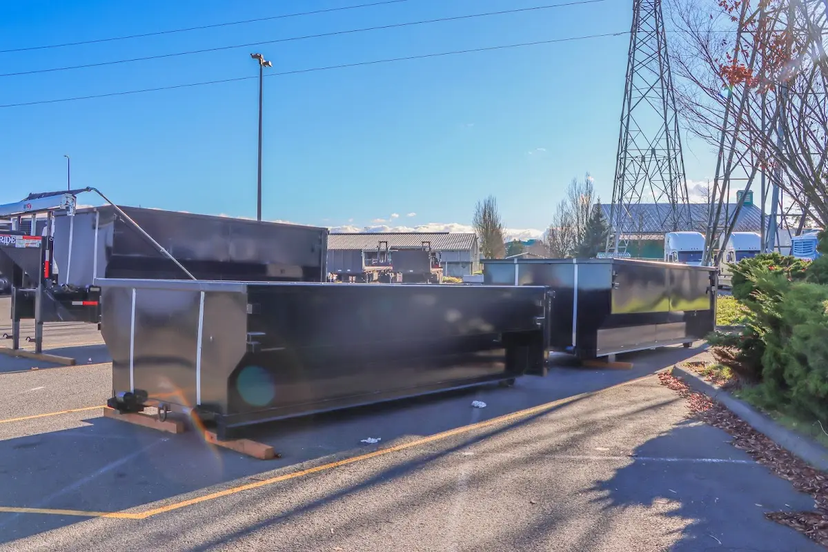 Roll-off dumpster ready for waste disposal at job site for 20 Yard Dumpster Rental in Welcome